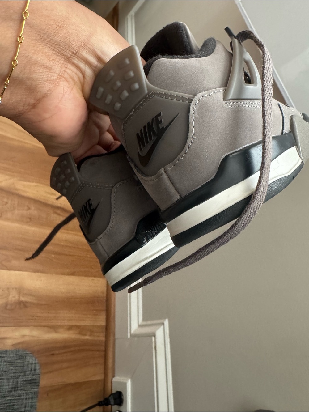 Jordan Kids Grey Suede Retro-Style Sneakers - Picture 4 of 7